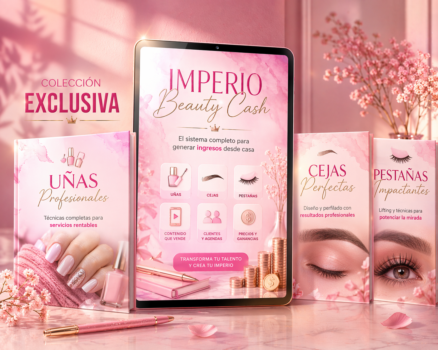 Sistema para generar ingresos en belleza desde casa + Colección Exclusiva + 7 bonos de regalo